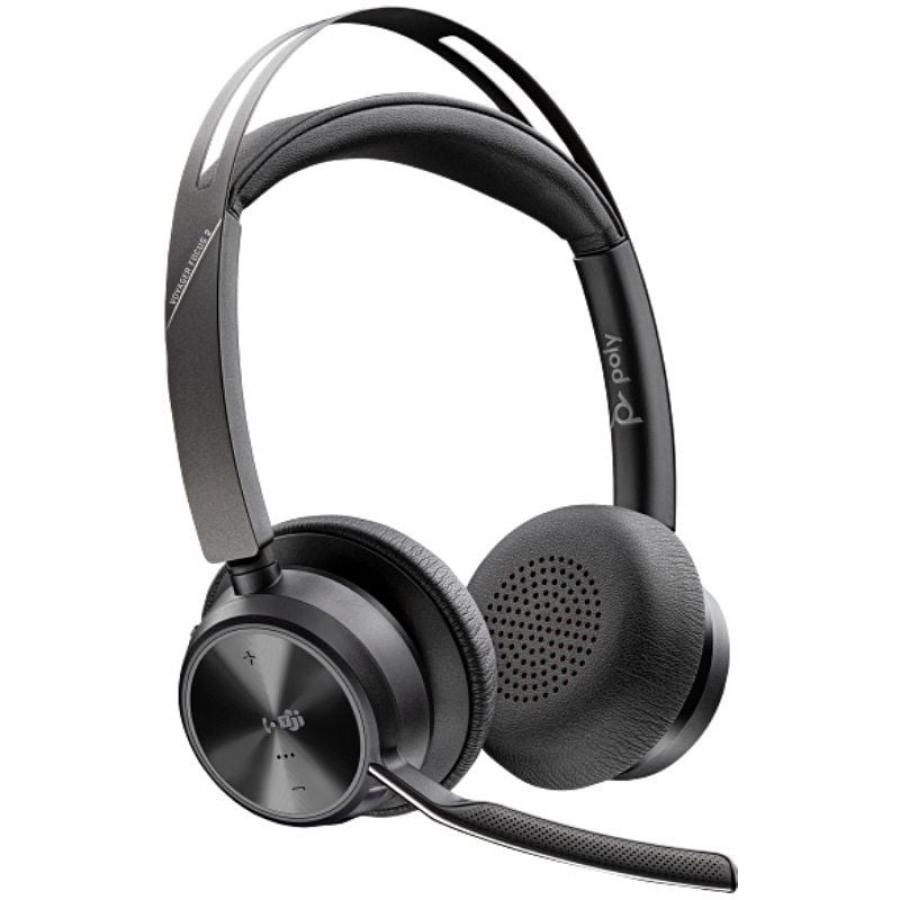 Auriculares Inalámbricos Poly Voyager Focus 2 Microsoft Teams + Adaptador USB-C-A + Soporte de Carga/ con Micrófono/ Bluetooth/ 