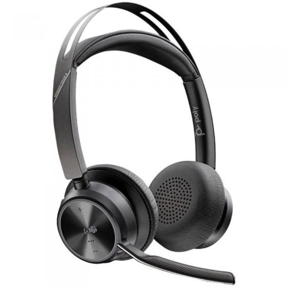 Auriculares Inalámbricos Poly Voyager Focus 2 Microsoft Teams + Adaptador USB-C-A + Soporte de Carga/ con Micrófono/ Bluetooth/ 