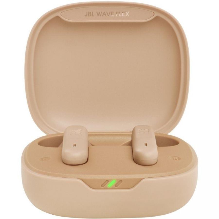 Auriculares Bluetooth JBL Wave Flex con estuche de carga/ Autonomía 8h/ Beige