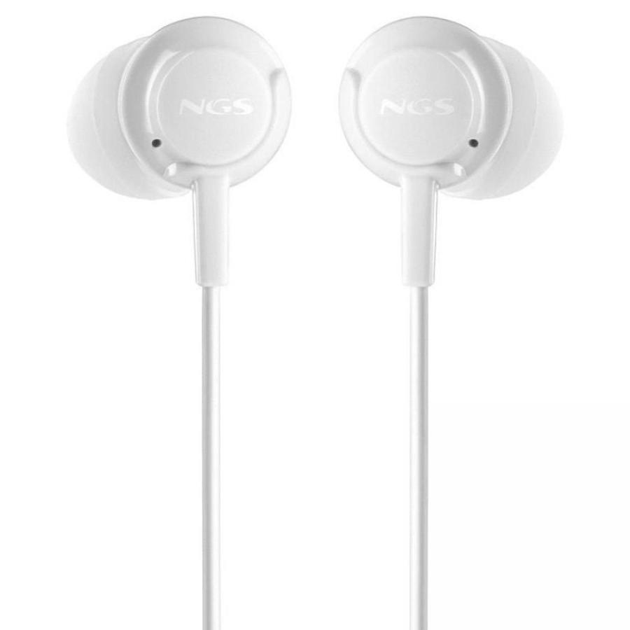Auriculares Intrauditivos NGS Cross Drift/ con Micrófono/ Jack 3.5/ Blancos