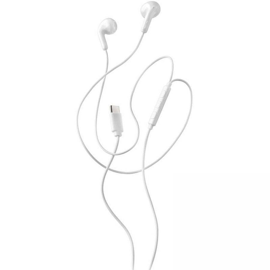 Auriculares Intrauditivos NGS Cross Glide/ con Micrófono/ USB Tipo-C/ Blancos