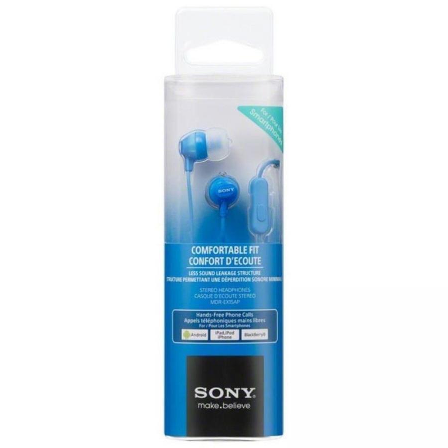 Auriculares Intrauditivos Sony MDR-EX15APLI/ con Micrófono/ Jack 3.5/ Azules