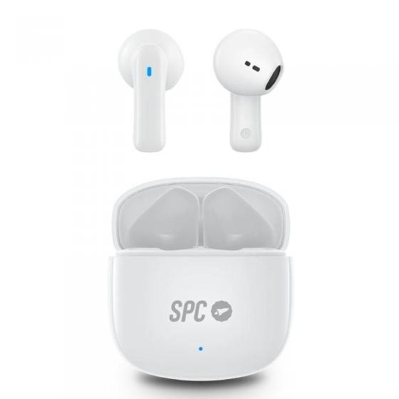 Auriculares Bluetooth SPC Zion 2 Play con estuche de carga/ Autonomía 7h/ Blancos