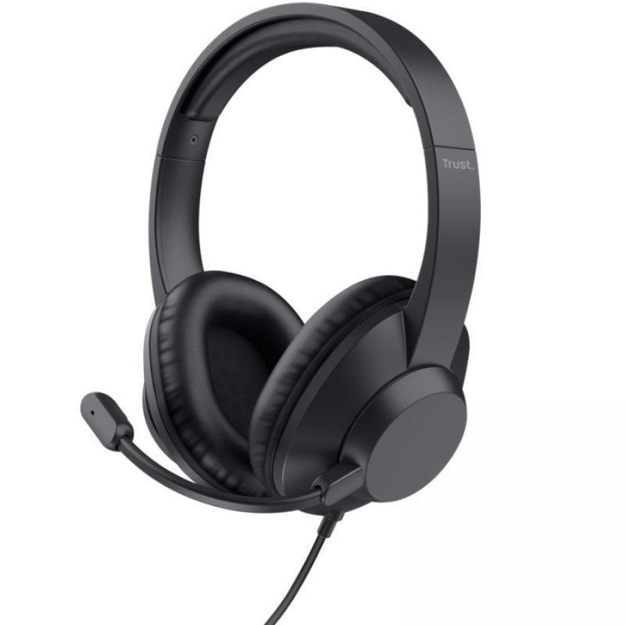 Auriculares Trust Ayda Max/ con Micrófono/ Jack 3.5/ Negros