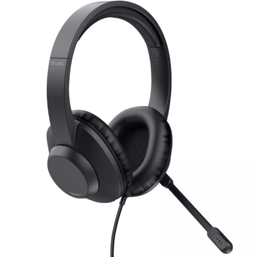 Auriculares Trust Ayda Max/ con Micrófono/ Jack 3.5/ Negros