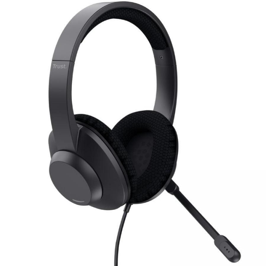 Auriculares Trust Ayda Max USB-ENC/ con Micrófono/ USB/ Negros