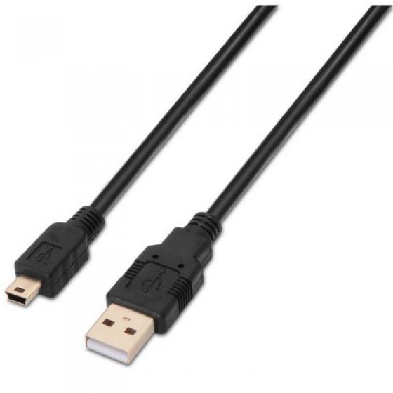 Cable USB 2.0 Aisens A101-0026 USB Macho - USB Mini Macho 3m Negro