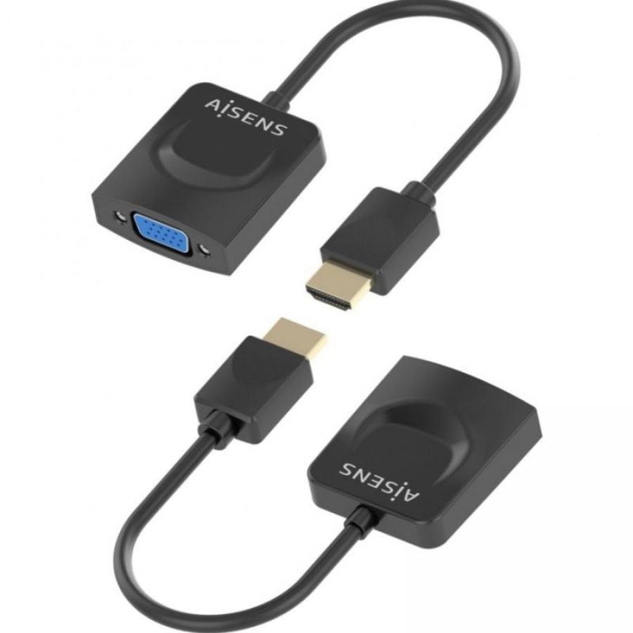 Conversor Aisens A122-0947/ HDMI Macho - SVGA Hembra/ 15cm/ Negro