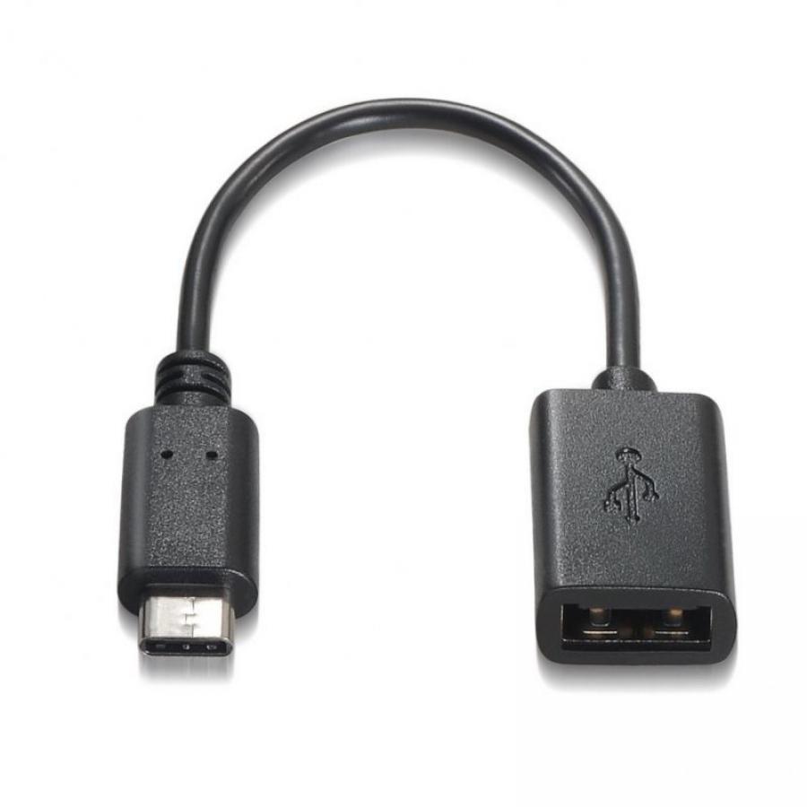 Cable USB 2.0 Aisens A107-0059/ USB Tipo-C Macho - USB Hembra/ 480Mbps/ 15cm/ Negro