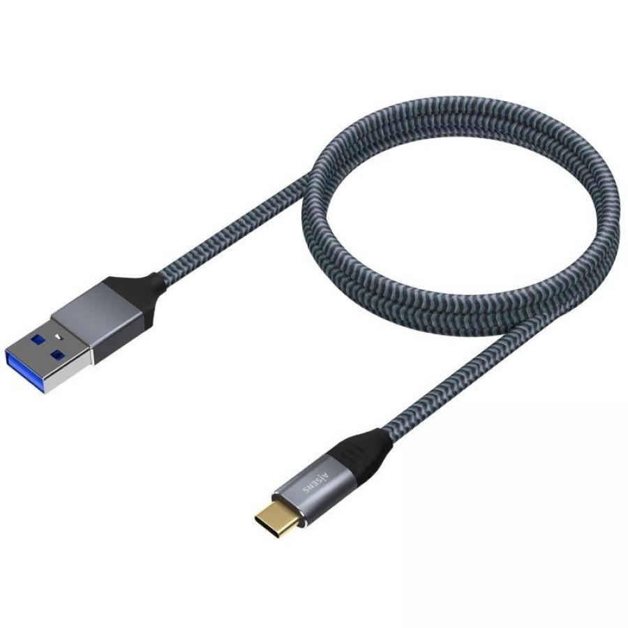 Cable USB 3.1 Tipo-C Aisens A107-0632/ USB Tipo-C Macho - USB Macho/ 10Gbps/ 1.5m/ Gris