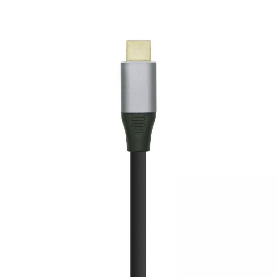 Cable Conversor Aisens A109-0393/ USB Tipo-C Macho - HDMI Macho/ Hasta 27W/ 1250Mbps/ 1.8m/ Negro