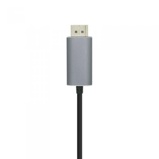 Cable DisplayPort Aisens A109-0394/ USB Tipo-C Macho - DisplayPort Macho/ Hasta 27W/ 1250Mbps/ 80cm/ Negro
