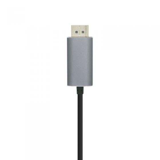 Cable DisplayPort Aisens A109-0395/ USB Tipo-C Macho - DisplayPort Macho/ Hasta 27W/ 1250Mbps/ 1.8m/ Negro