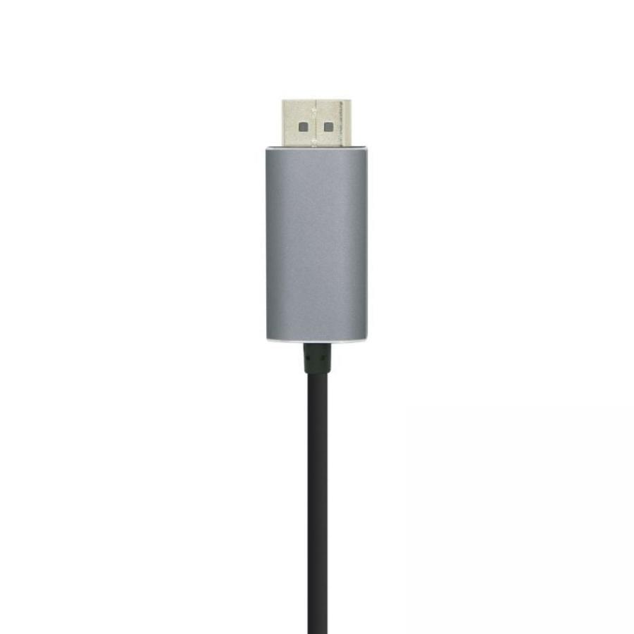 Cable DisplayPort Aisens A109-0395/ USB Tipo-C Macho - DisplayPort Macho/ Hasta 27W/ 1250Mbps/ 1.8m/ Negro