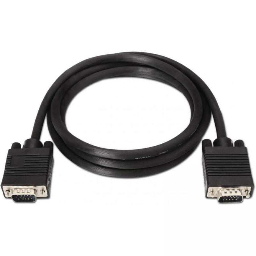 Cable SVGA Aisens A113-0068/ VGA Macho - VGA Macho/ Hasta 3W/ 10Mbps/ 1.8m/ Negro