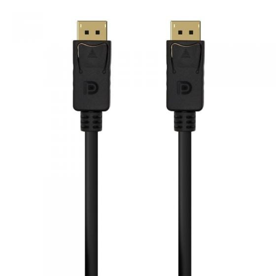 Cable DisplayPort 1.2 4K Aisens A124-0548/ DisplayPort Macho - DisplayPort Macho/ Hasta 5W/ 2300Mbps/ 50cm/ Negro