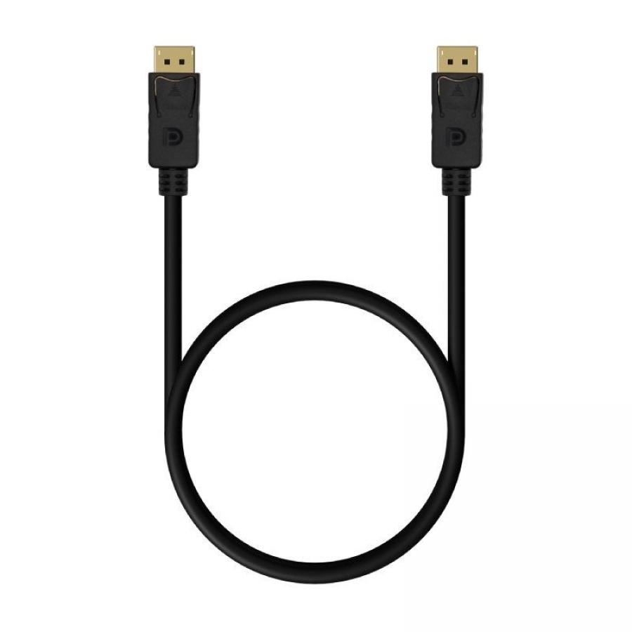 Cable DisplayPort 1.2 4K Aisens A124-0548/ DisplayPort Macho - DisplayPort Macho/ Hasta 5W/ 2300Mbps/ 50cm/ Negro