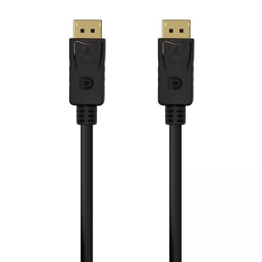 Cable DisplayPort 1.2 4K Aisens A124-0549/ DisplayPort Macho - DisplayPort Macho/ Hasta 5W/ 2300Mbps/ 1.5m/ Negro