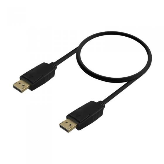 Cable DisplayPort 1.2 CCS 4K Aisens A124-0741/ DisplayPort Macho - DisplayPort Macho/ Hasta 5W/ 2300Mbps/ 3m/ Negro