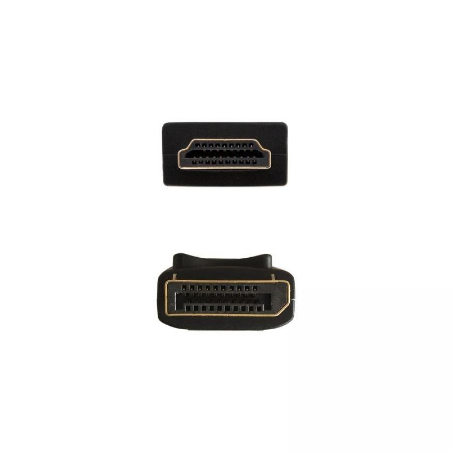 Cable Conversor Aisens A125-0364/ DisplayPort Macho - HDMI Macho/ Hasta 5W/ 2300Mbps/ 2m/ Negro