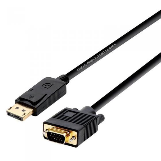 Cable Displayport Aisens A125-0365 Displayport Macho - VGA Macho 2m Negro