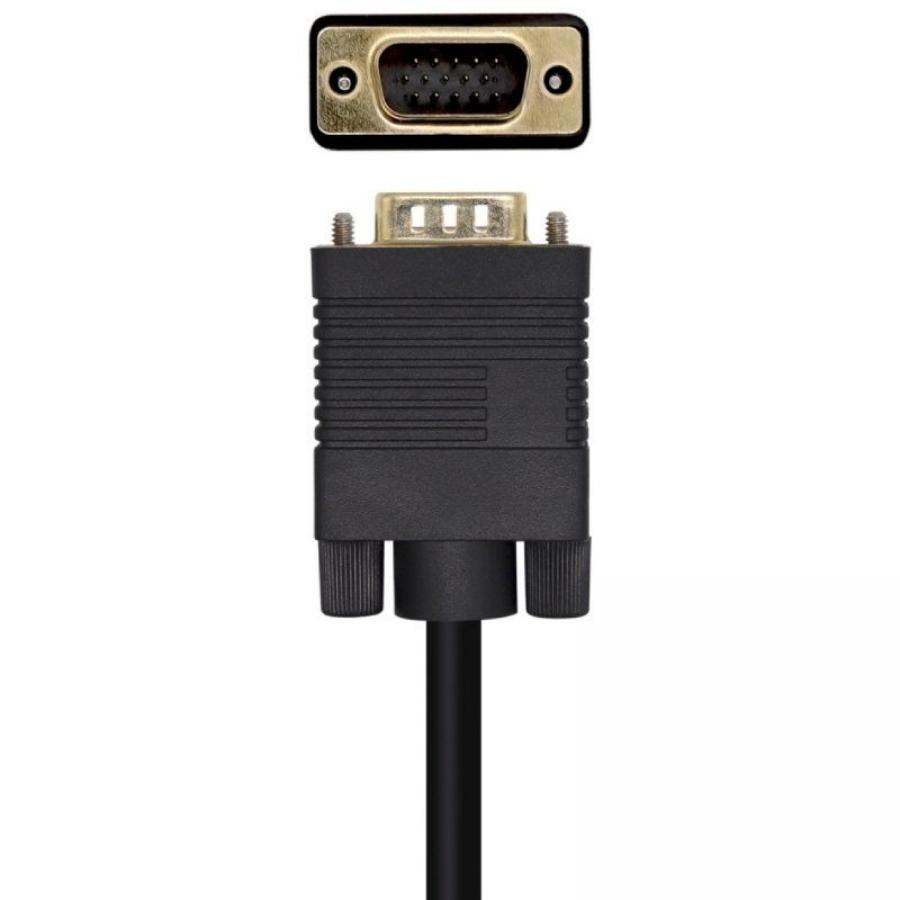 Cable Conversor Aisens A125-0462/ DisplayPort Macho - VGA Macho/ Hasta 5W/ 2300Mbps/ 3m/ Negro