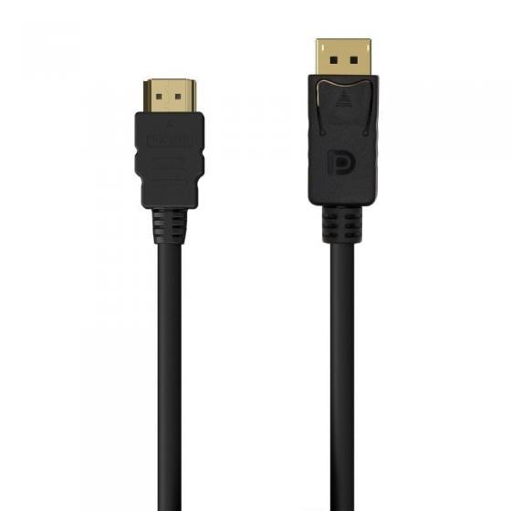 Cable Conversor Aisens A125-0550 Displayport Macho - HDMI Macho 0.5m Negro