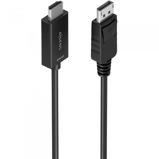 Cable Conversor Aisens A125-0892/ DisplayPort Macho - HDMI 4K Macho/ 1m/ Negro