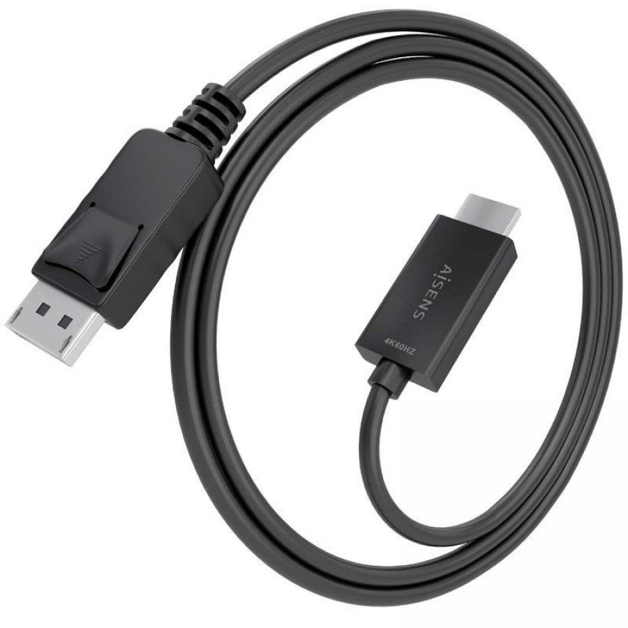 Cable Conversor Aisens A125-0893/ DisplayPort Macho - HDMI 4K Macho/ 1.5m/ Negro