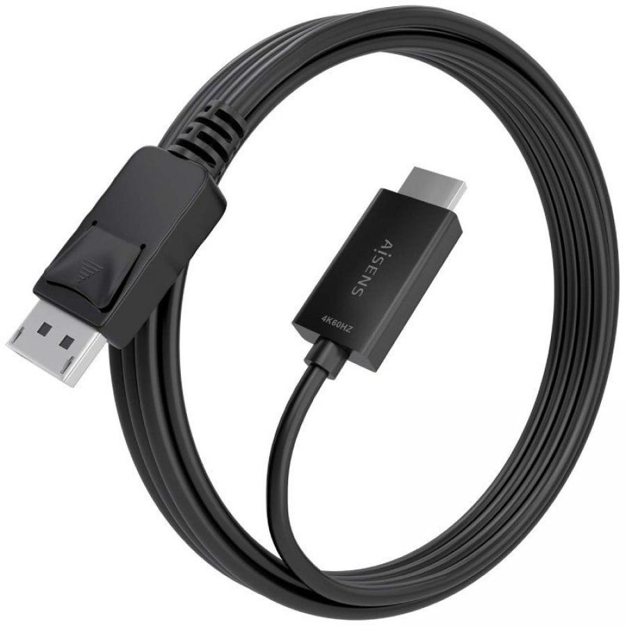Cable Conversor Aisens A125-0895/ DisplayPort Macho - HDMI 4K Macho/ 3m/ Negro