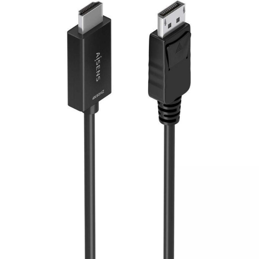 Cable Conversor Aisens A125-0896/ DisplayPort Macho - HDMI 4K Macho/ 5m/ Negro