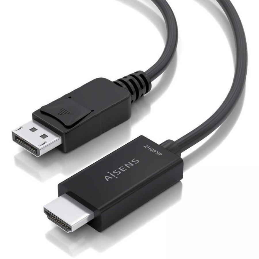Cable Conversor Aisens A125-0896/ DisplayPort Macho - HDMI 4K Macho/ 5m/ Negro
