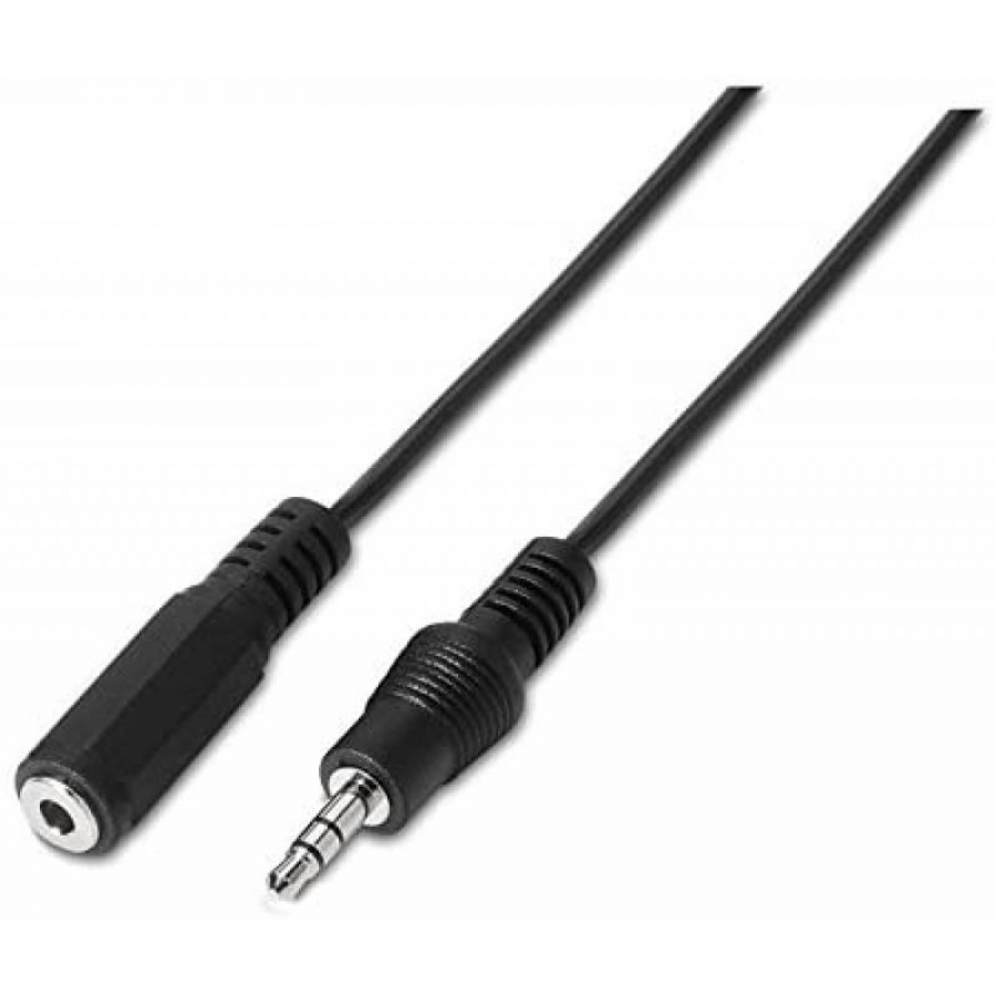 Cable Estéreo Nanocable 10.24.0201/ Jack 3.5 Macho - Jack 3.5 Hembra/ 1.5m