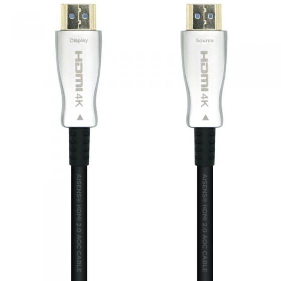 Cable HDMI 2.0 AOC 4K Aisens A148-0380/ HDMI Macho - HDMI Macho/ 50m/ Negro