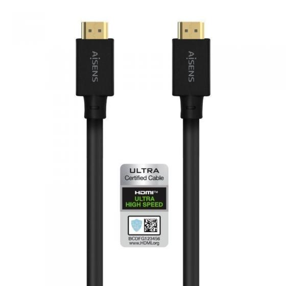 Cable HDMI 2.1 8K Aisens A150-0680/ HDMI Macho - HDMI Macho/ 5m/ Certificado/ Negro
