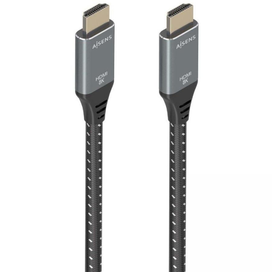 Cable HDMI 2.1 8K Aisens A150-0877/ HDMI Macho - HDMI Macho/ 7m/ Gris y Negro