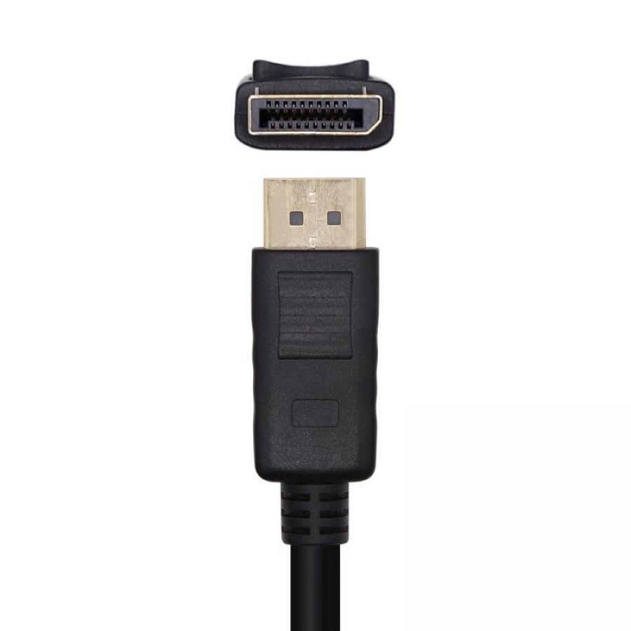 Cable DisplayPort 1.2 4K Aisens A124-0455/ DisplayPort Macho - DisplayPort Macho/ 1m/ Negro