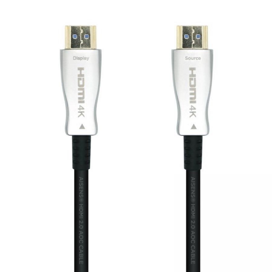 Cable HDMI 2.0 AOC 4K Aisens A148-0377/ HDMI Macho - HDMI Macho/ 15m/ Negro