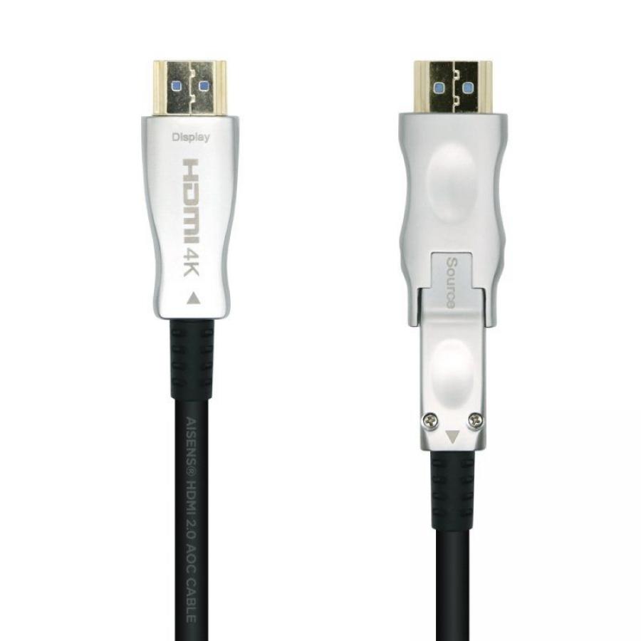 Cable HDMI 2.0 AOC 4K Desmontable Aisens A148-0512/ HDMI Macho / D Macho - HDMI Macho/ 30m/ Negro