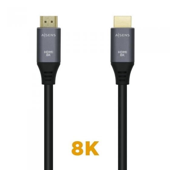 Cable HDMI 2.1 8K Aisens A150-0427 HDMI Macho - HDMI Macho 1.5m Gris Negro
