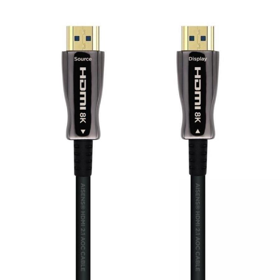 Cable HDMI 2.1 AOC 8K Aisens A153-0524/ HDMI Macho - HDMI Macho/ 100m/ Negro