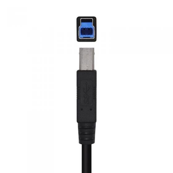 Cable USB 3.0 Impresora Aisens A105-0445/ USB Tipo-B Macho - USB Macho/ 5Gbps/ 3m/ Negro