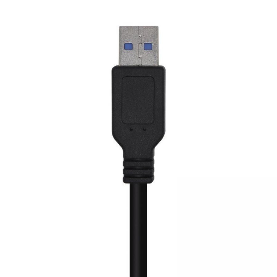 Cable USB 3.0 Aisens A105-0447/ USB Macho - USB Macho/ 5Gbps/ 2m/ Negro