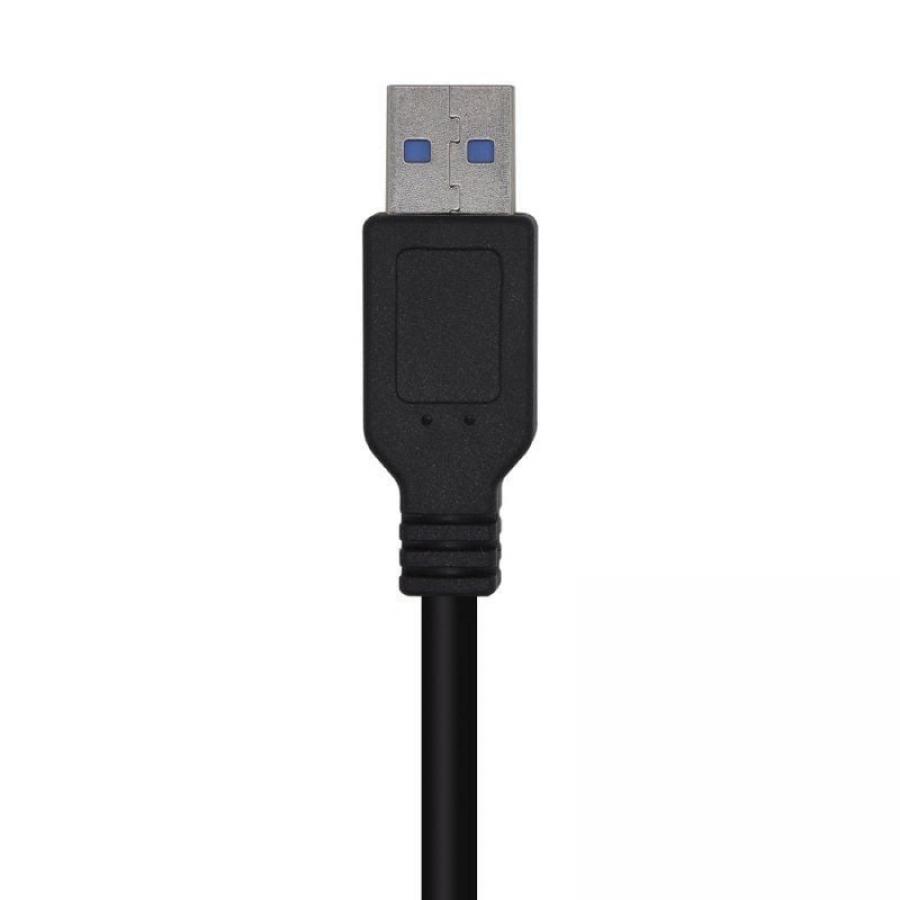 Cable USB 3.0 Aisens A105-0448/ USB Macho - USB Macho/ 3m/ Negro