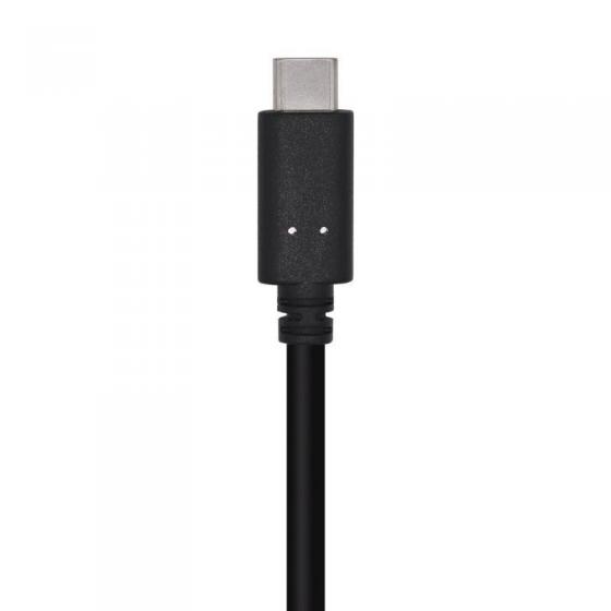 Cable USB 3.1 Tipo-C Aisens A107-0450/ USB Tipo-C Macho - USB Macho/ 10Gbps/ 1.5m/ Negro