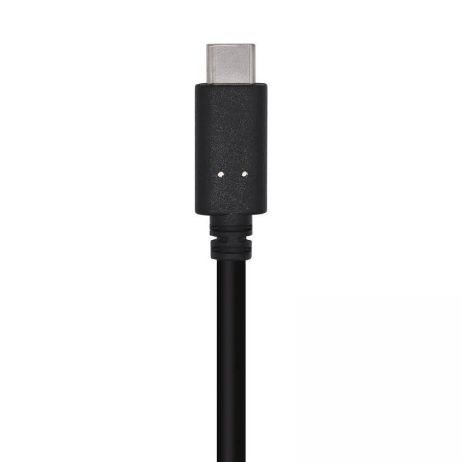 Cable USB 3.1 Tipo-C Aisens A107-0450/ USB Tipo-C Macho - USB Macho/ 10Gbps/ 1.5m/ Negro