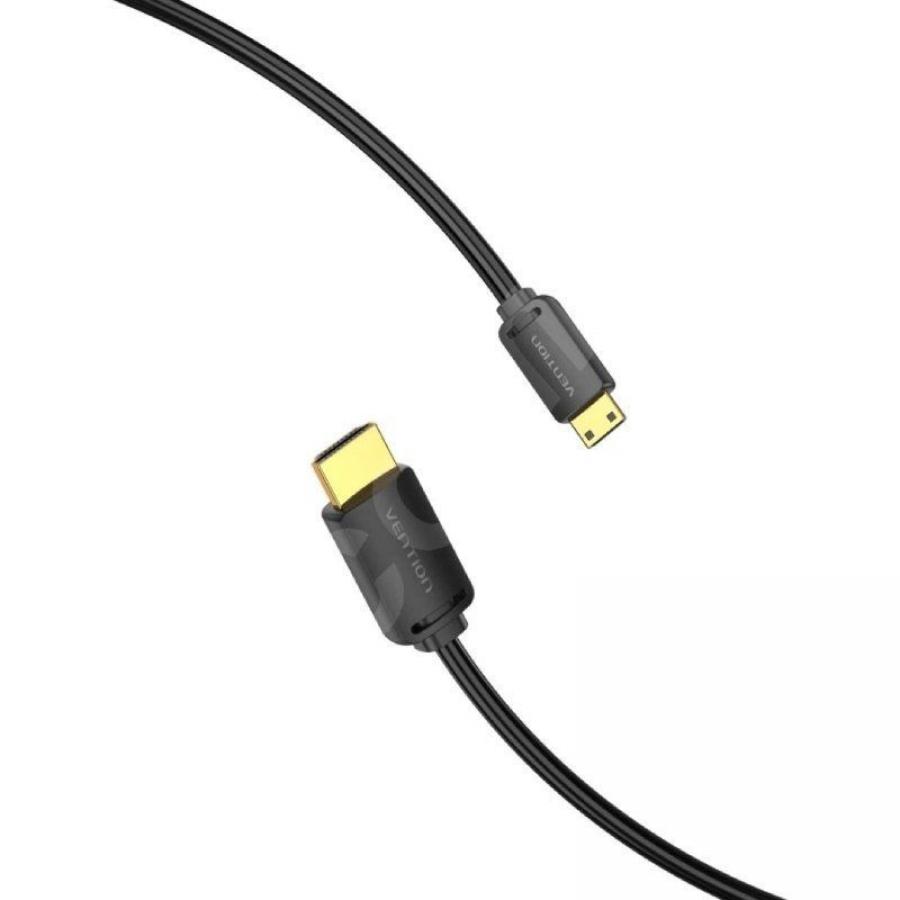 Cable HDMI 4K Vention AGHBG/ HDMI Macho - Mini HDMI Macho/ 1.5m/ Negro