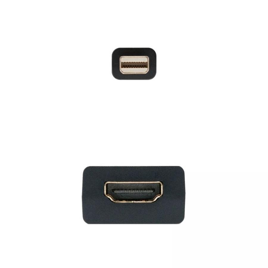 Conversor Nanocable 10.16.0102/ Mini DisplayPort Macho - HDMI Hembra/ 15cm/ Negro