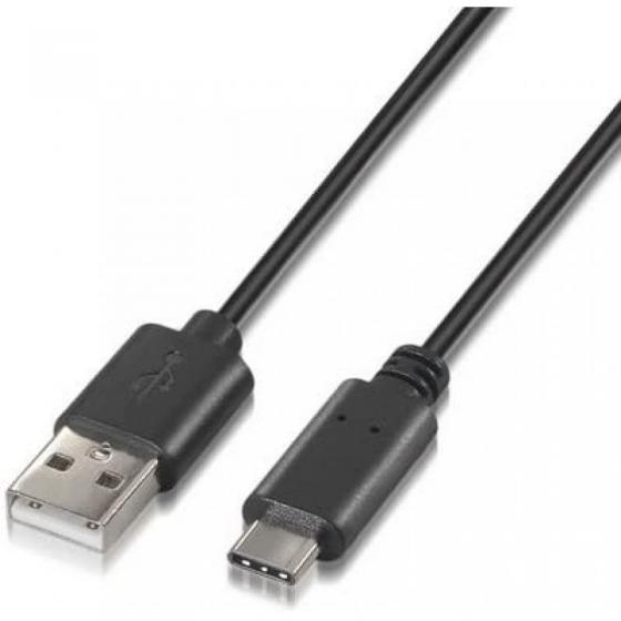 Cable USB 2.0 Tipo-C Nanocable 10.01.2100/ USB Tipo-C Macho - USB Macho/ 480Mbps/ 50cm/ Negro