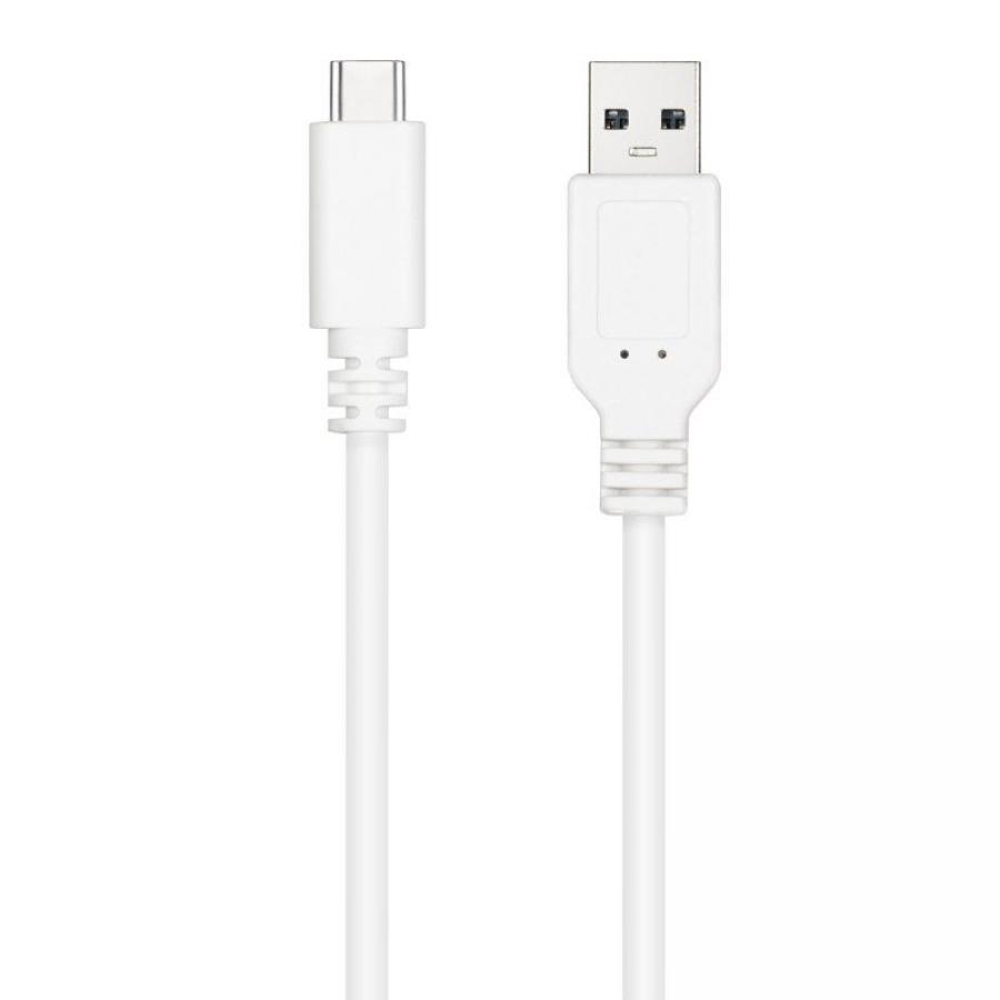 Cable USB 2.0 Nanocable 10.01.2101-L150-W/ USB Tipo-C Macho - USB Macho/ 480Mbps/ 1.5m/ Blanco
